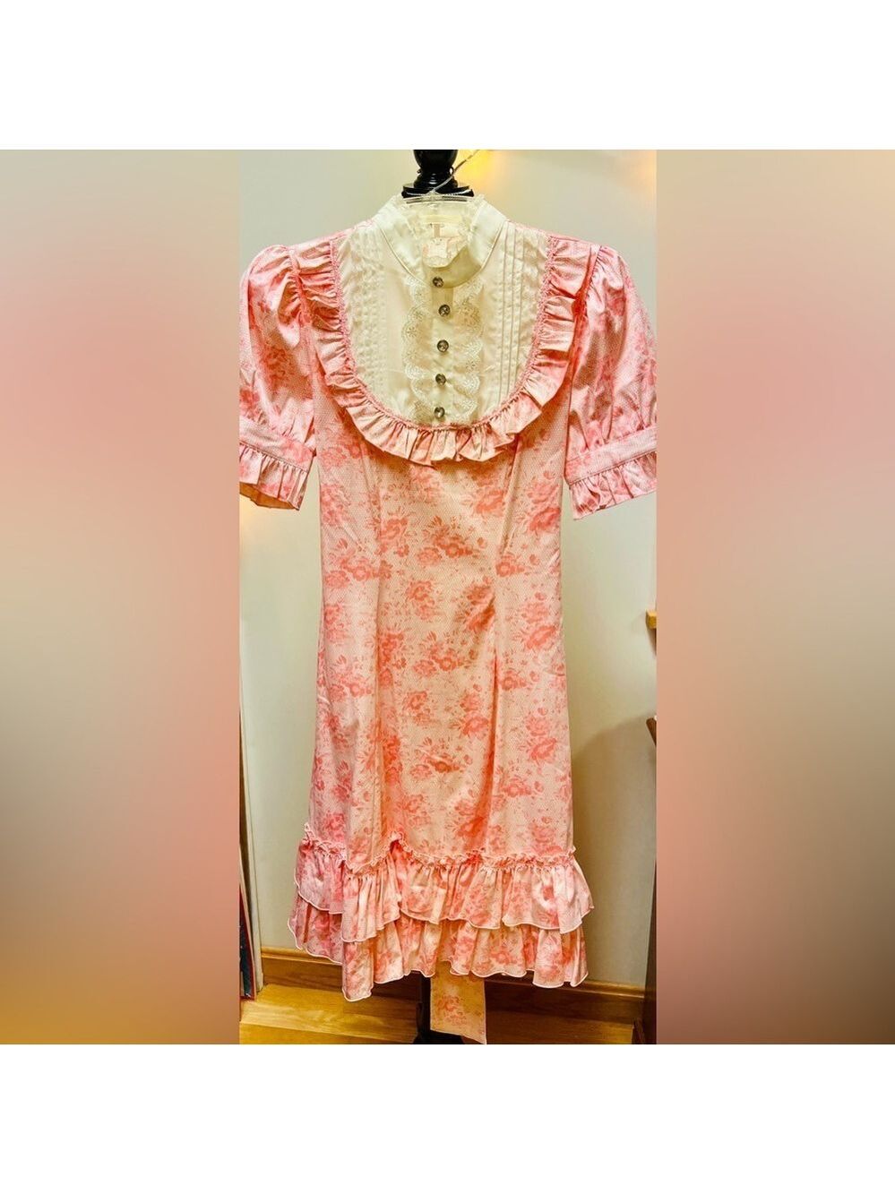 Bodyline Sweet Lolita Pink Floral OP Dress 2L Harajuku J-Fashion Kawaii 2011 New - Picture 4 of 16